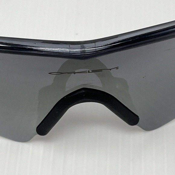 Oakley M Frame Crystal Black Gen 1 Mumba Sunglasses Black Iridium Lens Ear Socks - Picture 3 of 16